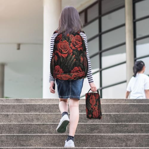 Sac d'école léger durable roses cool pack sac à déjeuner sans fuite