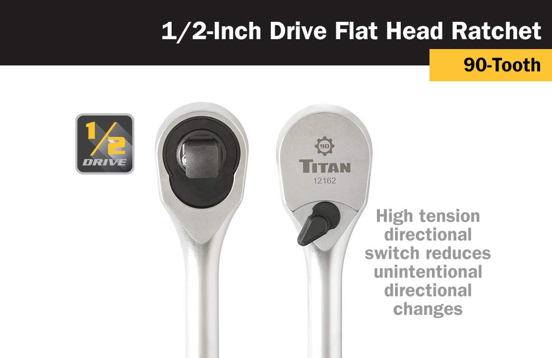 ちゃーはん Titan 12162 1/2-Inch Drive x 16-Inch 90-Tooth Flat Head