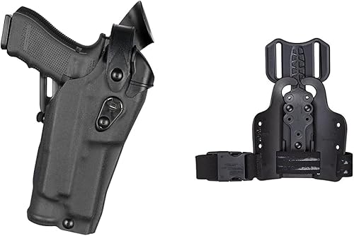 Safariland 6360RDS - Funda de retención de nivel tres, compatible con vista de punto rojo, STX negro liso, diestro, compatible con Glock 1923