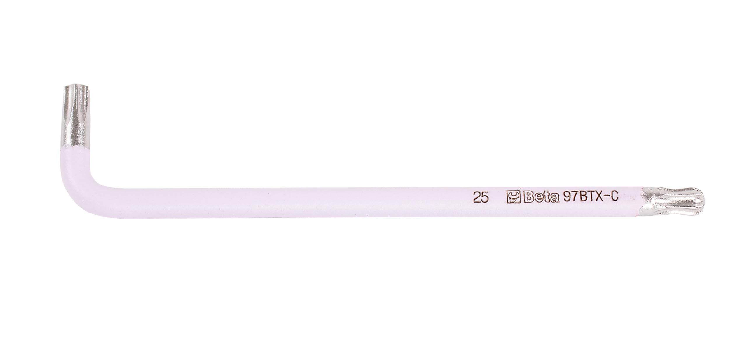 BETA 97BTX-C/SC8 - Serie di 8 chiavi maschio piegate colorate con un'estremità sferica per viti con impronta Torx