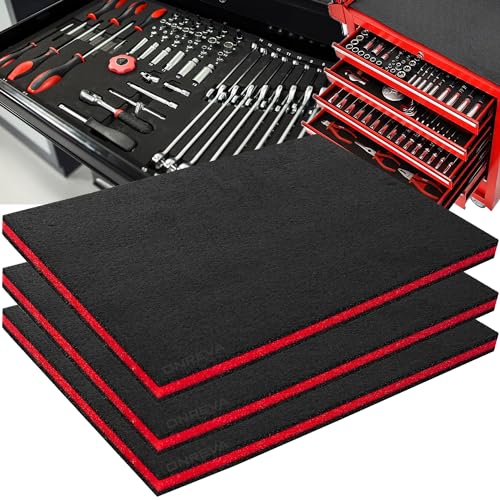 ONREVA Tool Box Foam Organizer 3pcs 18x12x1 Inch