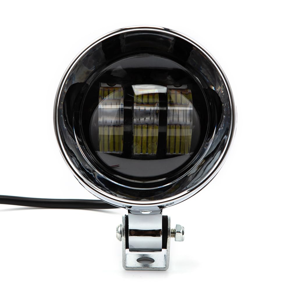 2 PEZZI Luce ausiliaria a LED per moto Fari universali per moto Fari antinebbia per Compatibili con Chopper Bobber Cruises Cafe Racer ATV SUV