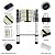 Telescoping Ladder 8FT Extension Ladders for Home, Aluminum Telescopic Extendable Ladder, Collapsible Ladder with Locking Mechanism, Multi-Purpose Ladder for Roof Ceiling Loft Rv, 330 Pound Capacity