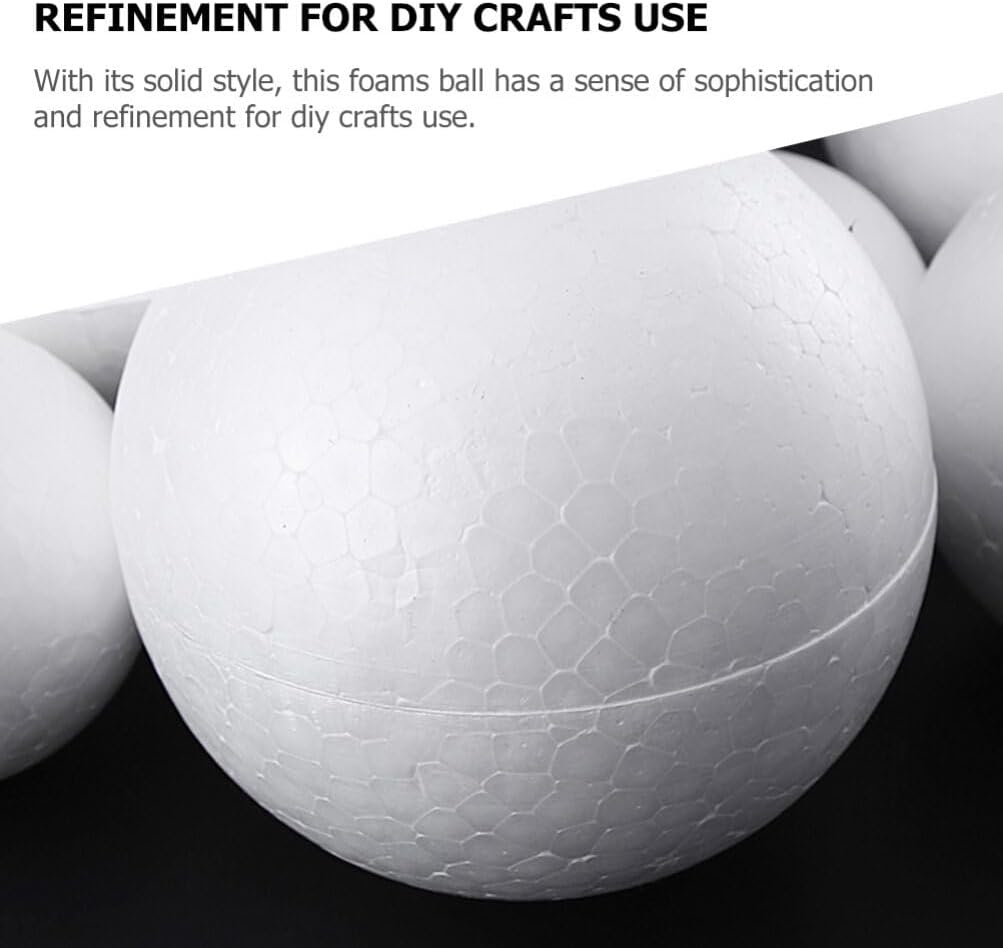 EXCEART White Solid Foam Ball 12 Inch Lightweight Crafting Material for Christmas Decorations DIY Custom Ornaments Painting Sphere