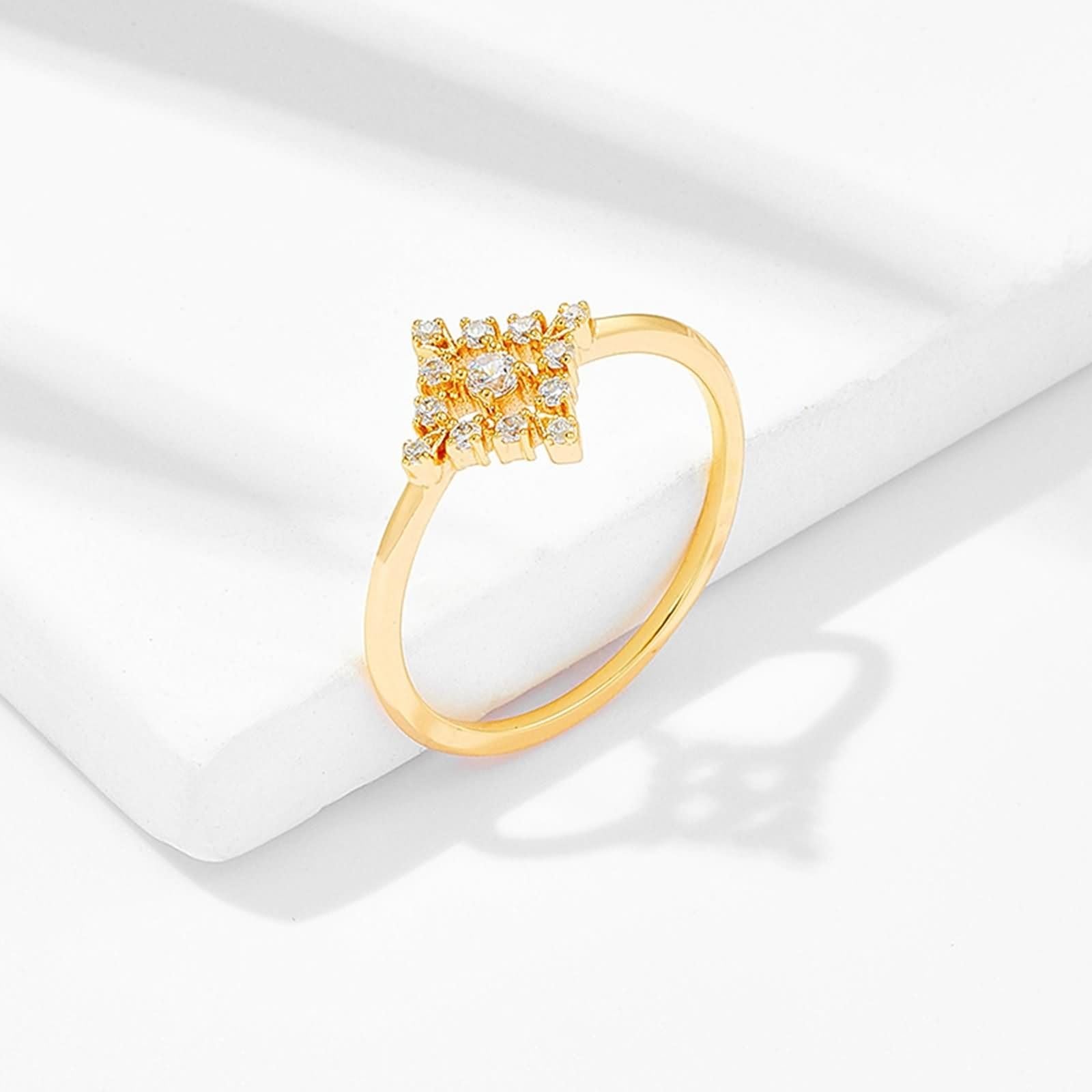 Paire de bagues en or 9 K/14 K/18 carats avec moissanite en forme de losanite