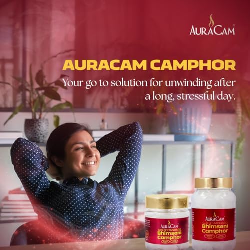 AuraCam Gold Standard Bhimseni Camphor - 50 GMS/Camphor for Pooja/100% Pure Brass Kapoor/Aromatic for Pooja, Meditation, Havan, Room Freshener/Pure... - Image 4