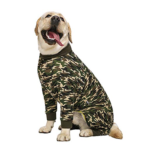 Dog Pajamas Recovery Suit For Dogs After Surgery Medium Large Dogs,Lightweight Adorable Dog Onesie For Shedding Prevent Licking Surgical Wound,Dog Shirt Pjs Clothes Large Size Dog, Full Belly #TOP1
