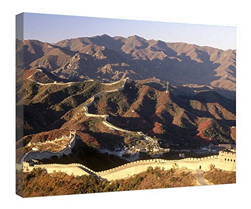 La grande muraille de Chine, impression haut de gamme sur toile avec châssis bois