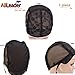 AliLeader Double Lace Wig Cap With Adjustable Straps for Making Wigs Wig Making Caps for Black Women On The Back Swiss Lace Hairnet (Black M)