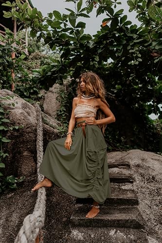 Women's Maxi Boho Skirt with Pockets Bohemian Organic Cotton Hippie Gypsy4