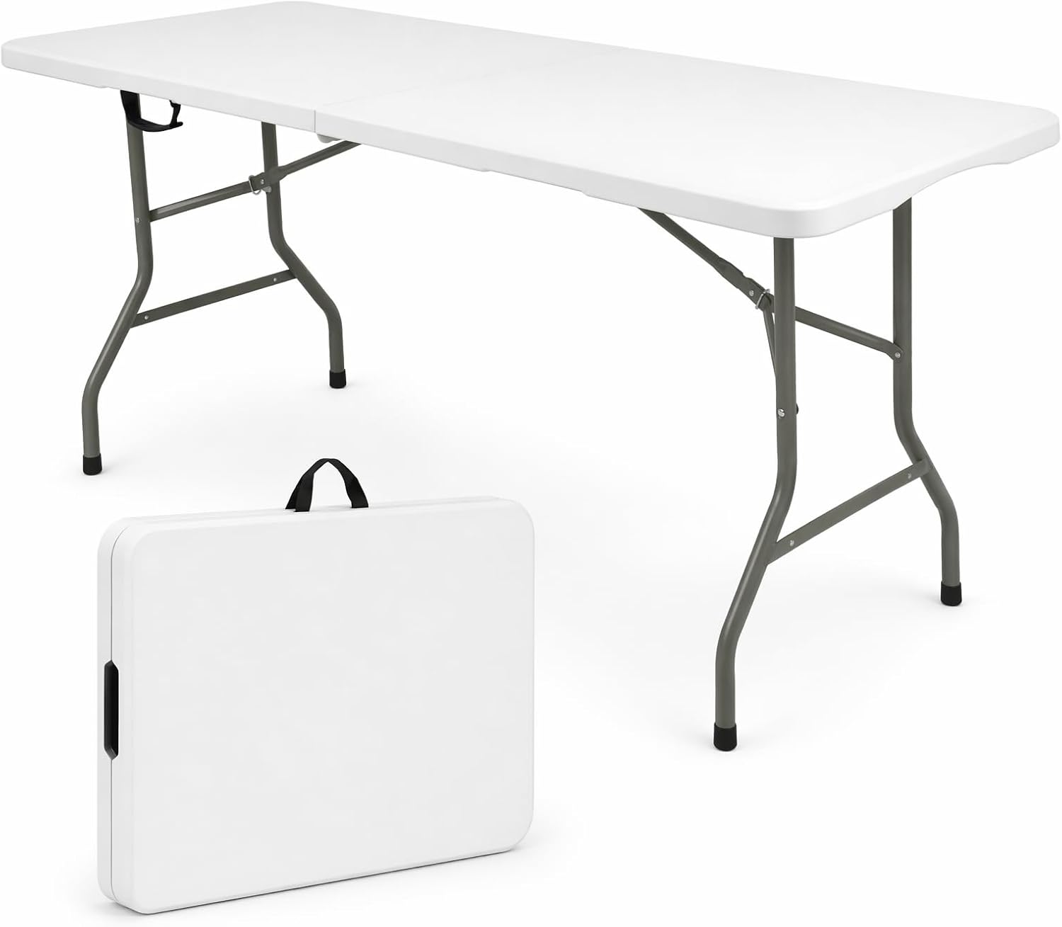 HAISIWLKJ Folding Table 6 FT Lightweight...
