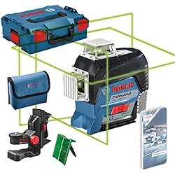 Bosch Professional 12V System Laser Level GLL 3-80 CG (Without Battery and Charger, Green Laser, Interior, w/app Function, Mount, Working Range: 30m, in L-BOXX)