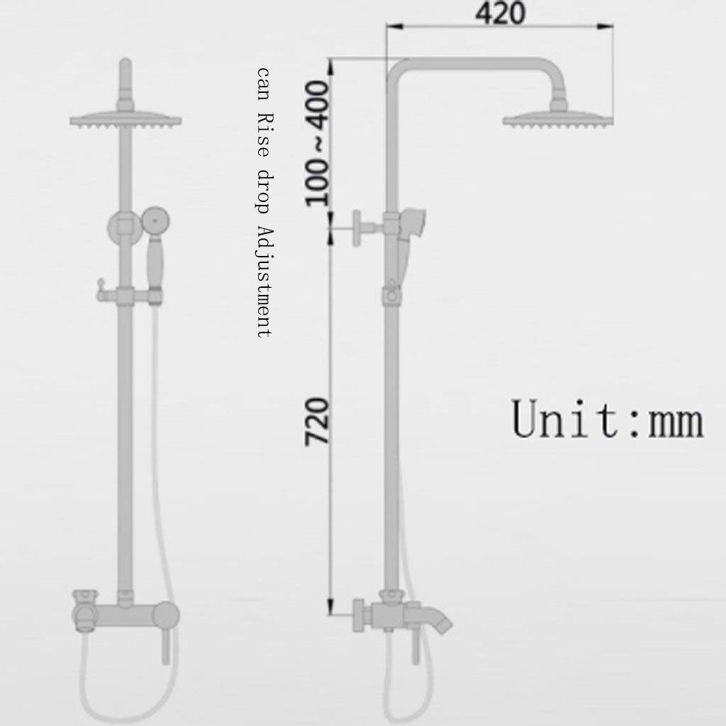 Mosiężny zestaw prysznicowy w stylu retro, regulowany system deszczownicy, 82112 cm, 150 cm, wąż klasyczny, deszczownica, elegancka armatura łazienkowa dla luksusowego doświadczenia