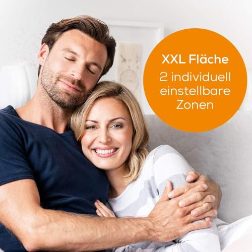 Beurer UB 68 XXL Doppel-Wärmeunterbett, 150 x 160 cm, 2 Temperaturzonen, 4 Temperaturstufen, Sicherheitssystem, Timerfunktion, maschinenwaschbar