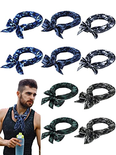 Image of Janmercy 10 Pcs Cooling Neck Wraps Ice Bandanas