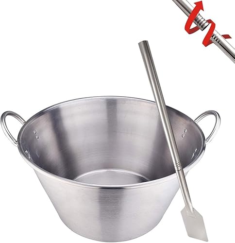 ARC - Wok mexicano para carnitas de acero inoxidable de 25 pulgadas con paleta mezcladora de 36 pulgadas, 69 cuartos de galón, gran wok para