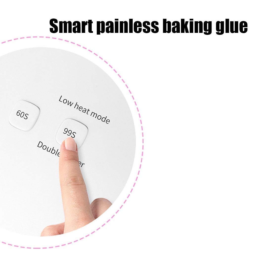 FAXIOAWA Lampada per Unghie a LED per essiccatore UV da 48 W Luce Intelligente per Unghie in Gel con Design a Doppia Potenza, Display LCD, polimerizzazione indolore, Protezione da sovratemperatura