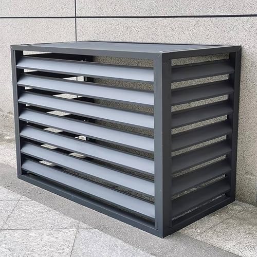 アルミエアコン室外機プライバシーカバー、エアコンプライバシースクリーンフェンス保護カバー。外部ユニット用ACコンデンサーカバー、エアコンとヒートポンプ用の保護グリル。
