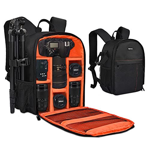 Yesker Camera Backpack Professional DSLR/SLR Camera Bag Waterproof Shockproof, Camera Case Compatible for Sony Canon Nikon Camera and Lens Tripod Accessories for Photographer