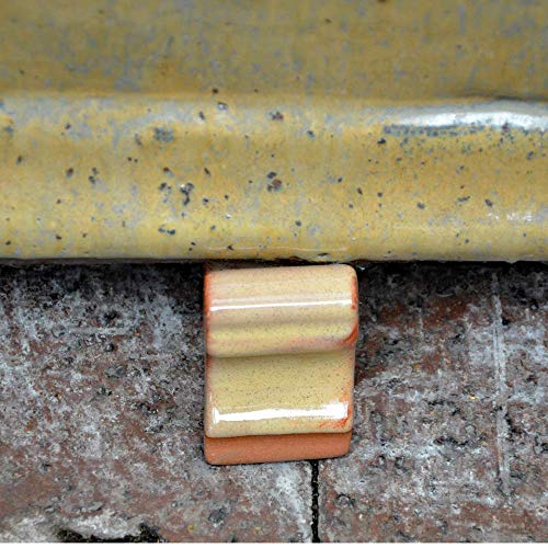 Ceramic Pot Feet 3-Pack-Tan Glaze - Made In USA- Flower Pot Risers Glazed Ceramic - Handmade - Stoneware Clay - Frost Proof - Made For Planters- 3" Long x 1.5" Tall - Recommended for 14"-20" Pots - Thumbnail 3