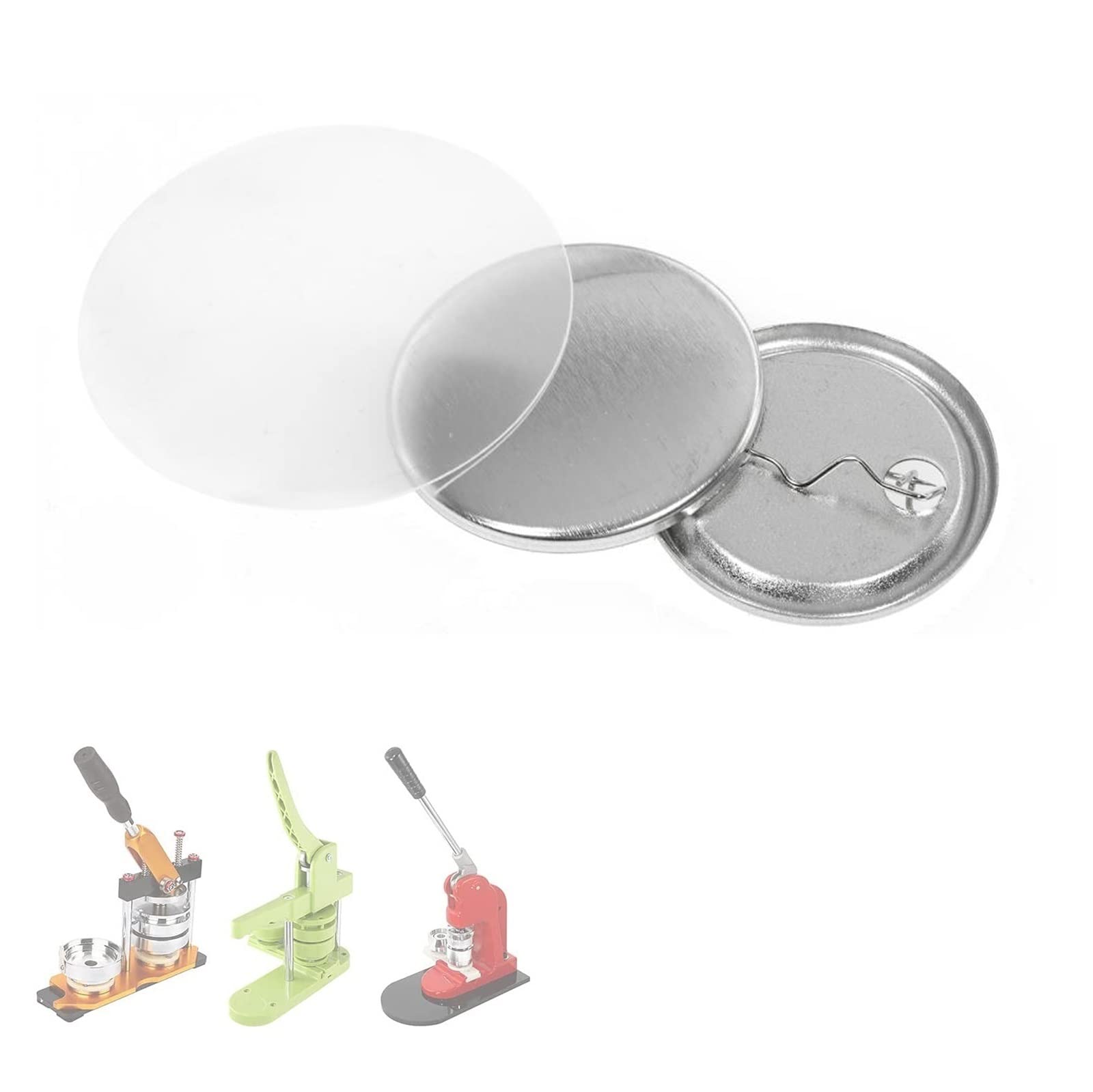 100 sztuk pusta przypinka przycisk ekspres części materiały eksploatacyjne 32mm 37mm 44mm DIY tworzenie guzików puste akcesoria do odznak(75mm)