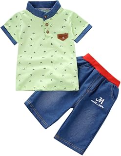 hahuha Youth Boy Sweat Outfits Kids Sleeve 2PCS Clothes Boy Toddler Outfits Short T-Shirt Shorts Baby Sets and Boys Outfits&Set Baby Boy 9 12