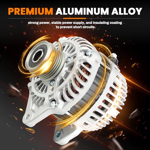 Image of 110A High Output Alternator Compatible with 2013 2014 2015 2016 2017 2018 Nissan Altima L4 2.5L, 6-Groove Pulley Clockwise, Replace #23100-3TA1B, 23100-3TA1A, A2TJ1881, A2TJ1891, 11657