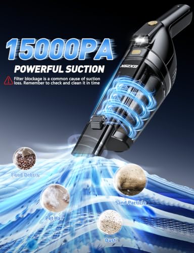 Image of Gxzsk Handheld Vacuum Cordless, Rechargeable Car Vacuum, Hand Vacuum