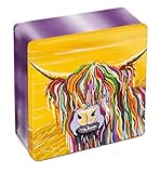 Dean’s Shortbread Gordon McCoo All Butter Tin, biscuits sablés écossais traditionnels au beurre, boîte cadeau décorative Highland Cow, gourmandise authentique et idée cadeau