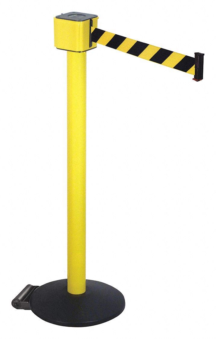 Barrier Post with Belt, 40 In. H, 30 ft. L