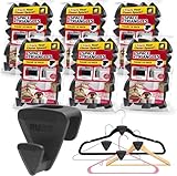 Original AS-SEEN-ON-TV Ruby Space Triangles, 12 Pack, Ultra- Premium Hanger Hooks Triple Closet Space 216 PC Value Pack, Black