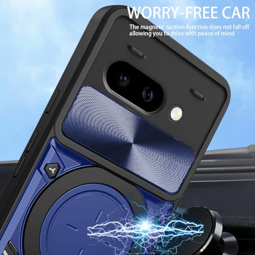 Coque rigide antichoc Google Pixel 9A hybride avec bague métallique intégrée