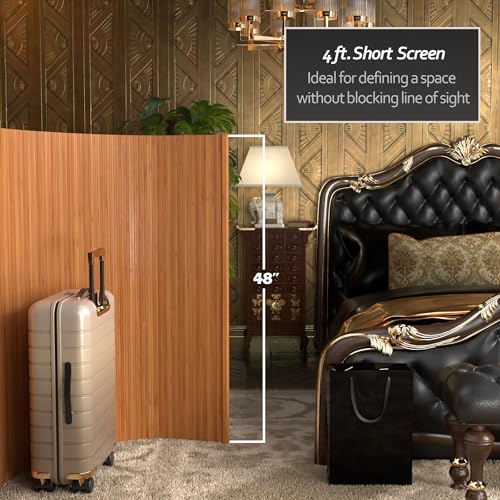 Red Lantern 4 ft. Short Bamboo Wave Screen - Natural by Red Lantern - Image 4