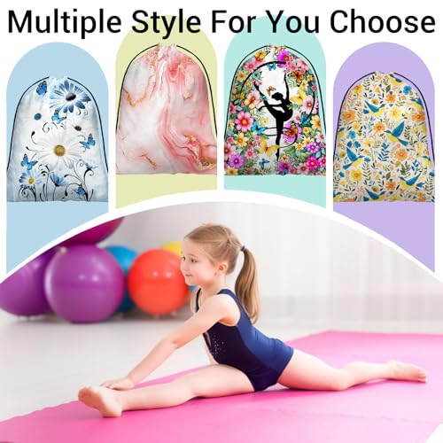 Image of Modern Marble Gymnastics Grip Bag Pink Lightweight Drawstring Gym Bag for Women Grips