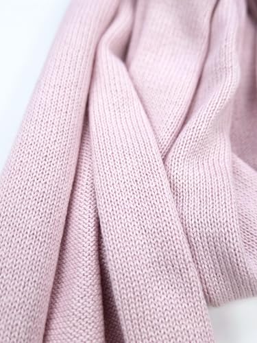 Luxury Knit Scarf For Women 85% Natural mulberry Silk 15% Cashmere 12" W 78.7" L,2ply2