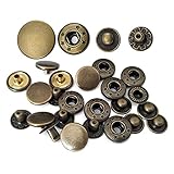 10mm 12mm 13mm 15mm 17mm Metal Leather Snaps Button Snaps Kit for Clothes, Jackets, Jeans Wears, Bra
