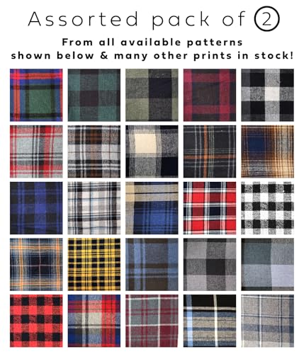 Andrew Scott Men's Cotton Flannel Soft Woven Pajama/Lounge Sleep PJ Shorts -Pack of 23