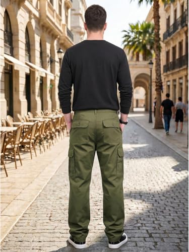 Image of DEELMO Men's Stylish Multi-Pocket Cargo Pants || Casual Fit Pants Trousers || Stylish Trousers for Men || Men's Cargo (MD501 01 08)