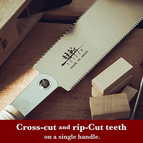 SUIZAN Ryoba Double Edge Saw 240mm - Professional Japanese Pullsaw Handsaw Woodworking Tools 4 SUIZAN Ryoba Double Edge Saw 240mm - Professional Japanese Pullsaw Handsaw Woodworking Tools - Image 4