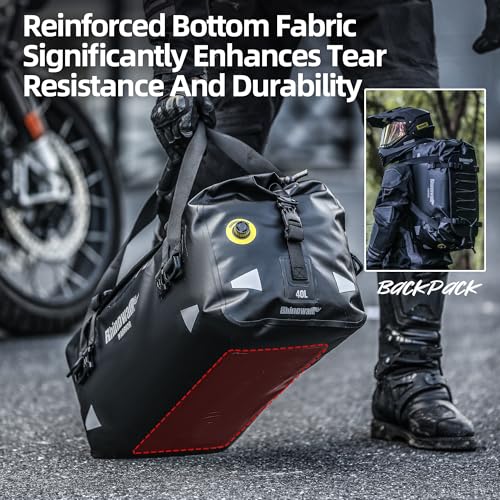 Bolsa trasera impermeable para moto 40L miniatura 5