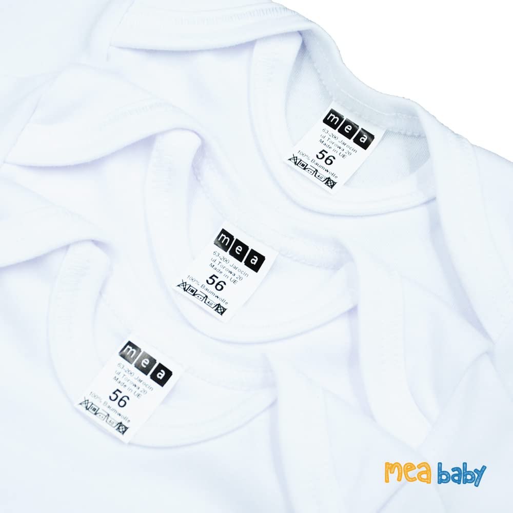Body de manga larga para bebé, 100% algodón, unisex, para niñas y niños, color blanco natural, paquete de 5 unidades