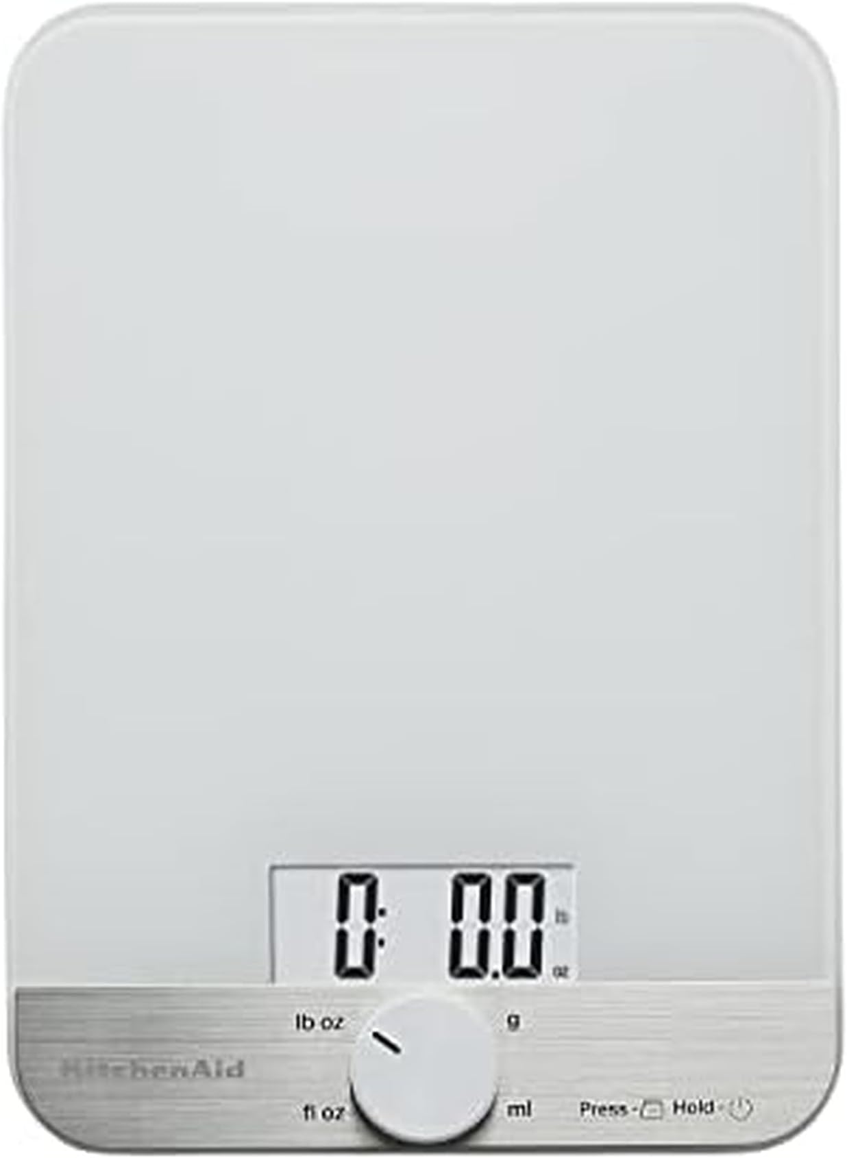 KitchenAid KQ908 Glass Surface 11 Pound Capacity Digital Kitchen and Food Scale, White