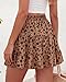 BTFBM Summer Skirts for Women 2026 Floral High Waist Shorts Underneath Boho Tiered Flowy Tennis Skorts Casual Mini Skirt(Floral Khaki Black, Small)