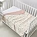 CREVENT 40''X40'' 100% Organic Cotton Muslin Baby Blanket for Newborns, Essential for Baby Shower Birthday Gift - Flower 100X100cm