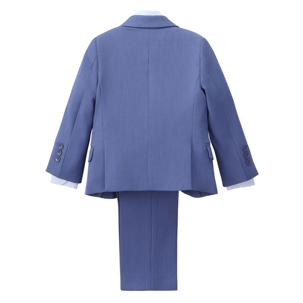 Lito Angels Traje de Esmoquin Ajustado Infantil - Conjunto Formal de 5 Piezas para Bodas- Tallas 2-7 años- Azul/Verde/Rosa​/Camel
