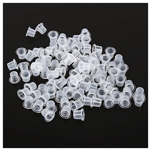 Profesional 100 Unids Máquina de Tatuaje Pigmento Tazas de Tinta Conjunto de Tapas Desechables Suave Tatuaje Durable Tinta de Tatuaje suministros de Tatuaje Base Pequeños Accesorios de Alimentación