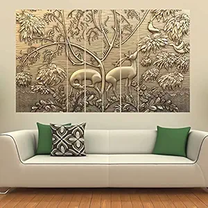 KYARA ARTS new concept grill big size Multiple Frames, Beautiful Wall art Painting for Living Room, Bedroom, Office, Hotels, Drawing Room Wooden Framed Digital Painting (60inch x 36inch) vv3660_08_06