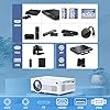 projecteur, akatuo 1080p full hd 5g wifi bluetooth vidéoprojecteur, 9500 lumen retroprojecteur portable 4k supporte mini video projecteur home cinéma, compatible avec tv stick smartphone hdmi usb