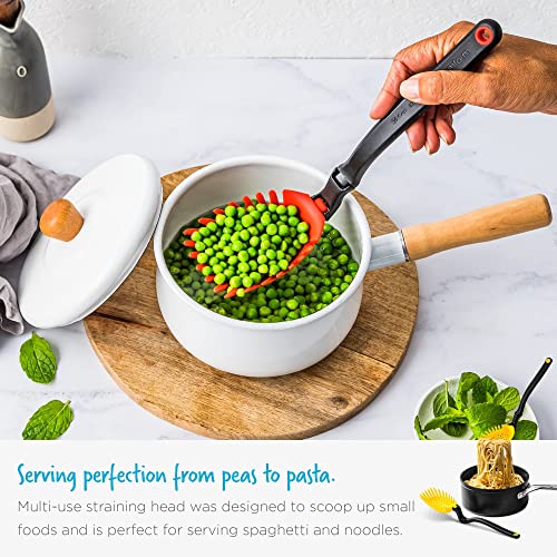 Dreamfarm Holey Spadle | Non-Stick Cooking Spoon & Serving Ladle With Holes | Red #TOP3