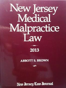 Paperback New Jersey Medical Malpractice Law Book